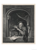The Writing Master Sharpens His Quill Pen Before Continuing with the Lesson