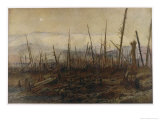 The Desolated Battlefield at Craonne Showing the Plateau Cliffs
