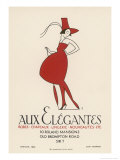 Poster Advertising "Aux Elegantes" in London's Old Brompton Road