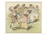 England Couples County Dancing on the Village Green