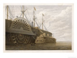 In the Harbour at Sheerness the Cable is Transferred from the Hulk to the Great Eastern