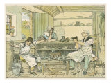 The Village Cobbler (Shoe Repairer) Appraises a Pair of Well-Worn Boots