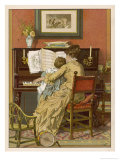German Mother and Child at the Piano