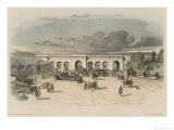 The Exterior of the Station Passengers and Sheep Arriving or Departing