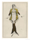 Hobble Skirt Costume Designed and Drawn by Bakst and Made by Paquin
