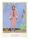Tailored Suit by Worth in Salmon Pink and Black