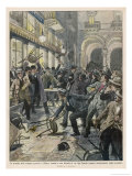 Striking Workers Battle Bourgeois Cafe Clientele in Milan Italy