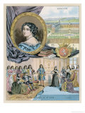 Francoise d'Aubigne Madame de Maintenon Wife of the Poet Scarron Presiding Over His Salon