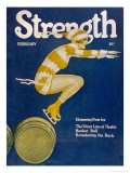 Strength: Girl Ice Skating over Barrels