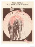 Circus Elephant and His Trainer Miss Cornak