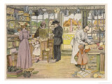Rural General Store with Various Customers
