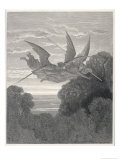 The Angels Ithuriel and Zephon Fly with Sword and Lance