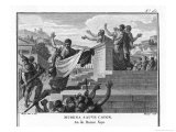 Cato Caught up in the Recriminations Following the Catiline Conspiracy is Attacked by the Roman Mob