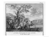 Cloelia Given as Hostage to Lars Porsena of Clusium Escapes Back to Rome by Swimming the Tiber