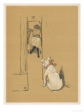 White Bulldog Guards His Master's Friend Pammy While She Changes Her Clothes