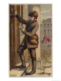 London Postman Knocks at a Door