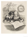Children Work out Santa's Route on a Map