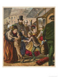 Children Arriving at a Terminus and are Met by Their Relatives