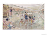 French Transatlantic Liner  The First Class Swimming Pool