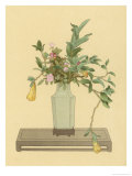 Horned Orange and Rose Used with a Vase Bearing the Signature of Chien-Lung to Form an Arrangement