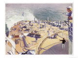 French Transatlantic Liner  The Promenade Decks