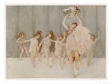 Isadora Duncan American Dancer Seen Here with Some of Her Pupils