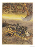 The Pit and the Pendulum the Rats Swarm Over the Prisoner Unpeturbed by the Descending Pendulum