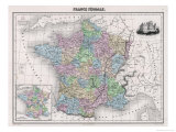 France in Feudal Times with the Country Allotted to Various Nobles
