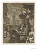 The Sleeping Congregation a Preacher is Reading His Sermon to a Sleeping Congregation
