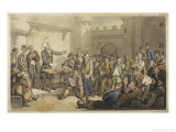 The Vicar Preaches to His Fellow Prisoners Who at First Deride Him But Later Come to Respect Him