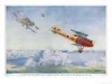German "Albatros" is Pursued by Two British Aircraft