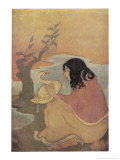 In Return for Not Being Caught by King Nala a Swan Sings the King's Praises to Damayanti a Princess