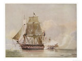 Naval Action off Candia Engagement Between the British Warship Leander and the French Le Genereux