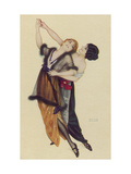 Two Stylishly Dressed Ladies Dance the Tango Stylishly Together