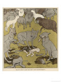 The Peace Conference the Wolves Gather Round the Carcasses of the Sheep They Have Killed
