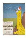 Poster for a Classical Music Concert Starring the Belgian Violinist and Composer Eugene Ysaye