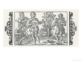 Piper Performs with Players of Three Types of Stringed Instruments  a Rebec a Lute and a Harp