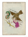 The Arrow Constellation Showing Antinous Being Attacked by an Eagle and Also Including a Dolphin