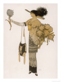 Silhouette of 1911: High Waisted Tunic Dress with Hobble Skirt and a V-Necked Corsage
