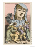 Amnesty Depicted as a Merciful Mother Gathering Her Wayward