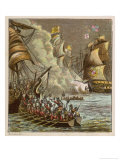 The Spanish Armada is Defeated by the Sailors of the English Fleet in the Channel