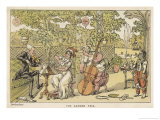 String Trio in the Garden with a Potential Brass Player Waiting for His Opportunity on the Right