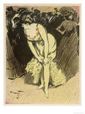Paris Showgirl Adjusts Her Stockings