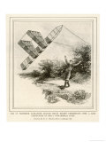 The Inventor Alexander Graham Bell Flying His Tetrahedral Kite