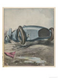 Malcolm Campbell Drives His Bluebird on Daytona Beach