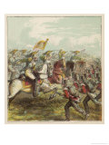 The British Line Holds Against French Cavalry at the Battle of Waterloo