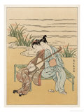 Two Japanese Lovers Play the Shamisen