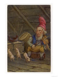 Norwegian "Nisse" Fiddles While Pigs Dance