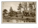 Dinosaur Models in the Grounds of the Crystal Palace Sydenham