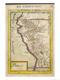 Peru  a Map Showing a Coastal Part of South America on the South Pacific